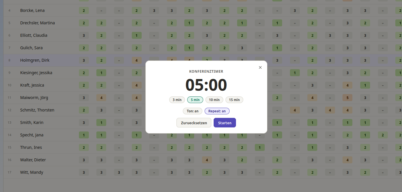 Timer / Konferenzzeitmesser